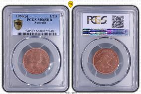 1960 Y. (p) 1/2D MS65RB