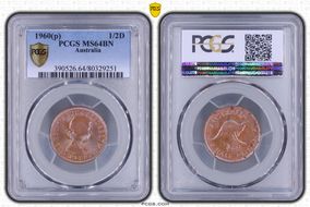 1960 Y. (p) 1/2D MS64BN