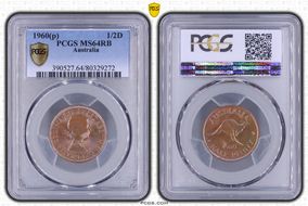 1960 Y. (p) 1/2D MS64RB