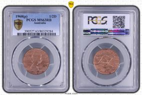 1960 Y. (p) 1/2D MS63RB