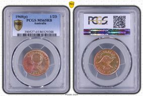 1960 Y. (p) 1/2D MS65RB