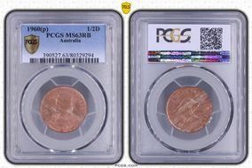 1960 Y. (p) 1/2D MS63RB