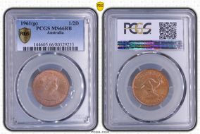 1961 Y. (p) 1/2D MS66RB