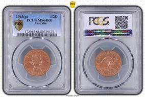 1963 Y. (p) 1/2D MS64RB