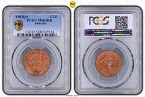 1963 Y. (p) 1/2D MS63RB