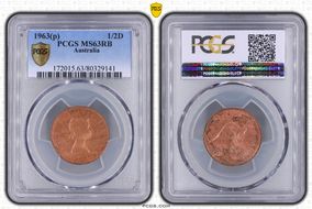 1963 Y. (p) 1/2D MS63RB