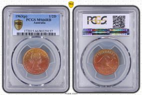 1963 Y. (p) 1/2D MS66RB