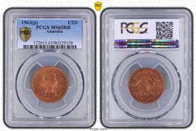 1963 Y. (p) 1/2D MS65RB