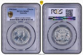 1963(m) Florin KM-60  Ag MS65