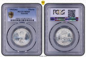 1963(m) Florin KM-60 Ag MS65