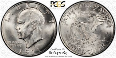 1971-S $1 Silver MS66