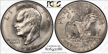 1971-D $1 "Friendly Eagle" FS-901 Type 1 Reverse MS65