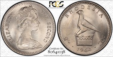 1964 2 Shil MS63