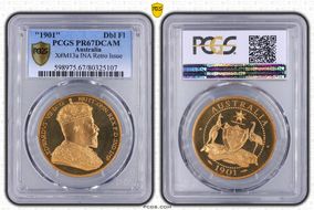 "1901" Dbl Fl X#M13a INA Retro Issue Bronze Fantasy PR67DCAM