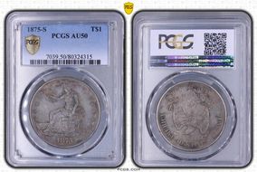 1875-S T$1 AU50