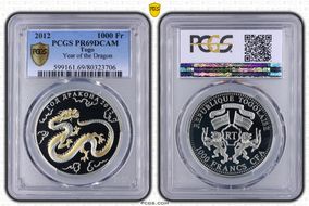 2012 1000 Fr Year of the Dragon PR69DCAM