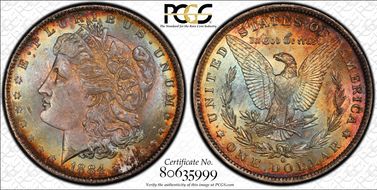 1884-O $1 MS64