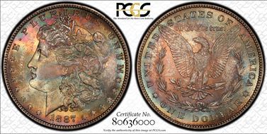 1887 $1 MS64