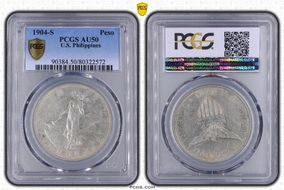 1904-S Peso AU50