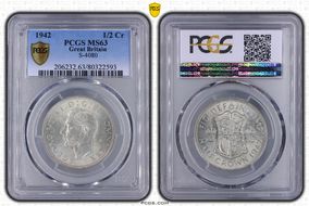 1942 1/2 Cr S-4080 MS63