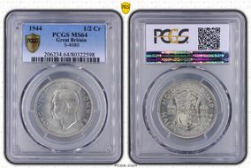 1944 1/2 Cr S-4080 MS64