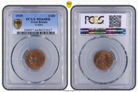 1929 1/4D S-4061 MS64RB