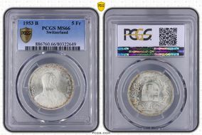 1953 B 5 Fr MS66