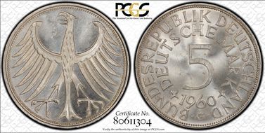 1960-G 5 Mk J-387 MS65