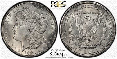 1921-S $1 MS65
