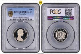 1981 10C PR70DCAM