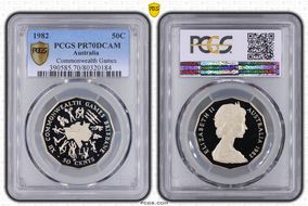 1982 50C Commonwealth Games PR70DCAM