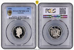 1986 10C PR70DCAM