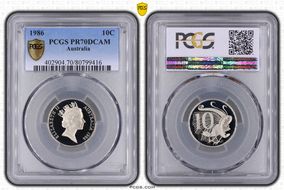 1986 10C PR70DCAM