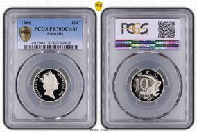 1986 10C PR70DCAM