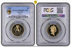 1986 $1 Peace PR69DCAM