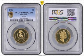 1986 $1 Peace PR69DCAM