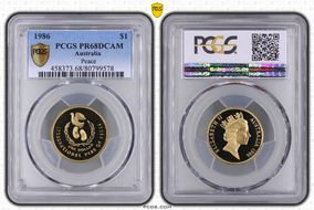 1986 $1 Peace PR68DCAM