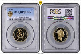 1986 $1 Peace PR70DCAM