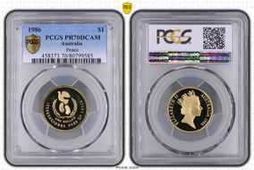 1986 $1 Peace PR70DCAM