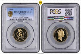 1986 $1 Peace PR69DCAM