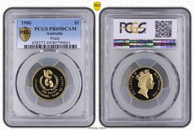 1986 $1 Peace PR69DCAM