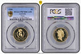 1986 $1 Peace PR70DCAM