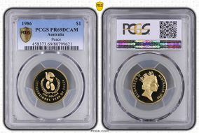 1986 $1 Peace PR69DCAM