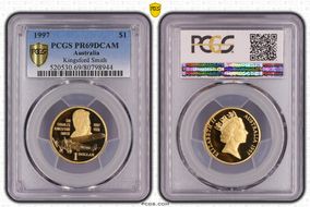 1997 $1 Kingsford Smith PR69DCAM