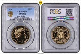 2016 50C Gold Plated First Strike MS69