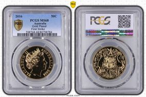 2016 50C Gold Plated First Strike MS68