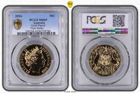2016 50C Gold Plated First Strike MS69
