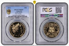 2016 50C Gold Plated First Strike MS69