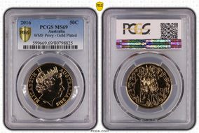 2016 50C WMF Privy - Gold Plated MS69