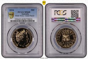 2016 50C WMF Privy - Gold Plated MS68